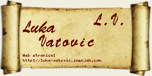 Luka Vatović vizit kartica